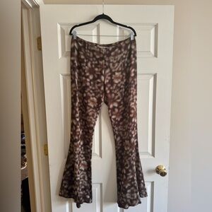 Acne Studios Brown Tie-Dye Flare Pants